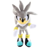 Jucarie interactiva muzicala Silver Sonic din desenele ariciul Sonic, 28 cm