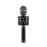 Microfon Karaoke Cu Bluetooth Si Boxa Incorporata , Compatibil cu Orice Smartphone , Acumulator Integrat , Negru