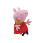 Figurina muzicala Peppa Pig de plus , Roz/Rosu, 25 cm,  + 2 ani, Urban Trends ®