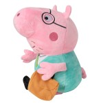 Figurina muzicala Peppa Pig de plus , Roz/Turcoaz, 25 cm,  + 2 ani, Urban Trends ®