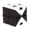 Cub rubik fidget senzorial antistres, Alb/Negru, 4x4x4 cm