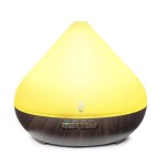 Difuzor Aromaterapie/Umidificator cu ultrasunete - ALB , LED 7 culori, Lampa de veghe, silentios,300 ml, autonomie 16 ore, temporizator