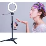 Lampa circulara Ring Light, cerc luminos MARE ,  diametru 30 cm LED , conectare USB telecomanda selfie , trepied 160cm inclus