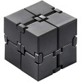 Cub rubik senzorial antistres, Infinity Magic Cube, Negru, 4x4x4 cm