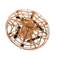 Mini drona cu senzori inflarosu, rotire 360 grade, control prin gesturi, aurie, Urban Trends ®