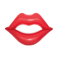 Colac Gonflabil pentru adulti, Fancy Lips, Material Rezistent, Umflare Usoara, Rosu