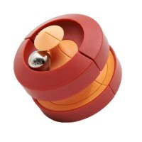 Jucarie interactiva fidget spinner Bead-Orbit, rosu-portocaliu