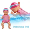 Bebelus de jucarie care inoata, interactiv, 33cm, inoata pe spate si da din picioare