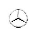 Emblema portbagaj Mercedes 9 cm ! cu adeziv Silver