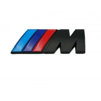 Emblema M Power pentru BMW, 80mm x 30mm crom, Black Edition