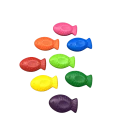 Creioane color cerate in forma de pestisori, Multicolor, 1 an+, 8 buc/set