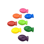 Creioane color cerate in forma de pestisori, Multicolor, 1 an+, 8 buc/set