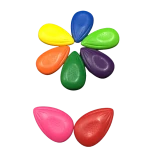 Creioane color cerate in forma de petale, Multicolor, 1 an+, 8 buc/set