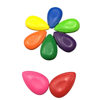 Creioane color cerate in forma de petale, Multicolor, 1 an+, 8 buc/set