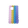 Husa de protectie POP IT, compatibila cu Iphone 11 pro, Inimioare, Multicolor Pastel