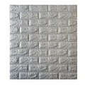 Set 20 buc Tapet 3D Autoadeziv , design modern , dimensiuni 77x70cm , model caramida in relief , gri,
