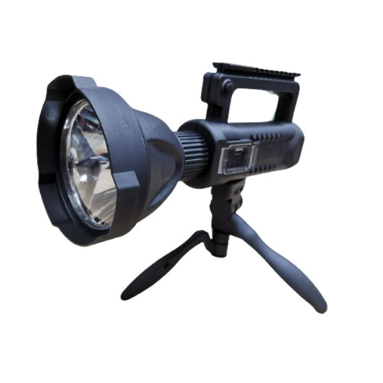 Lanterna LED, model Reflector Multifunctional, led P50 100W, Reincarcabila la USB, cu maner, trepied, 4 Faze, 27x13cm