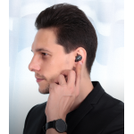 Baterie externa cu functie de single earphone, conectare prin Bluetooth, cu aprinzator tip bricheta, Negru, Urban Trends ®