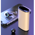 Baterie externa cu functie de single earphone, conectare prin Bluetooth, cu aprinzator tip bricheta, Gold