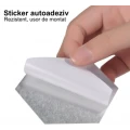 Set 12 stickere auto-adezive, tip oglinda decorativa, 3D, Hexagon, 20x23x11 cm,  Argintiu