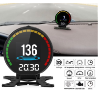 Head Up Display cu Senzori de monitorizare bord, Atentionare digitala, compatibilitate autovehicul pe benzina, fixare bord, Urban Trends ®