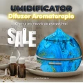 Umidificator / Difuzor aromaterapie Blue Cosmic XXL - 550ML cu lumini ambientale LED