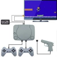 Consola de jocuri video retro pe televizor cu pistol, manete incluse