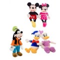 Set 5 jucarii de plus muzicale Club House Mickey si Minnie Mouse