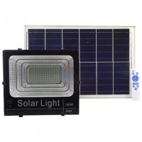 Proiector 100W cu panou solar pentru exterior , inteligent si telecomanda