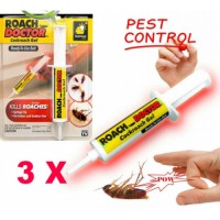 Set 3 X Insecticid impotriva gandacilor de bucatarie, foarte puternic si eficient, cu seringa dozatoare Roach Doctor