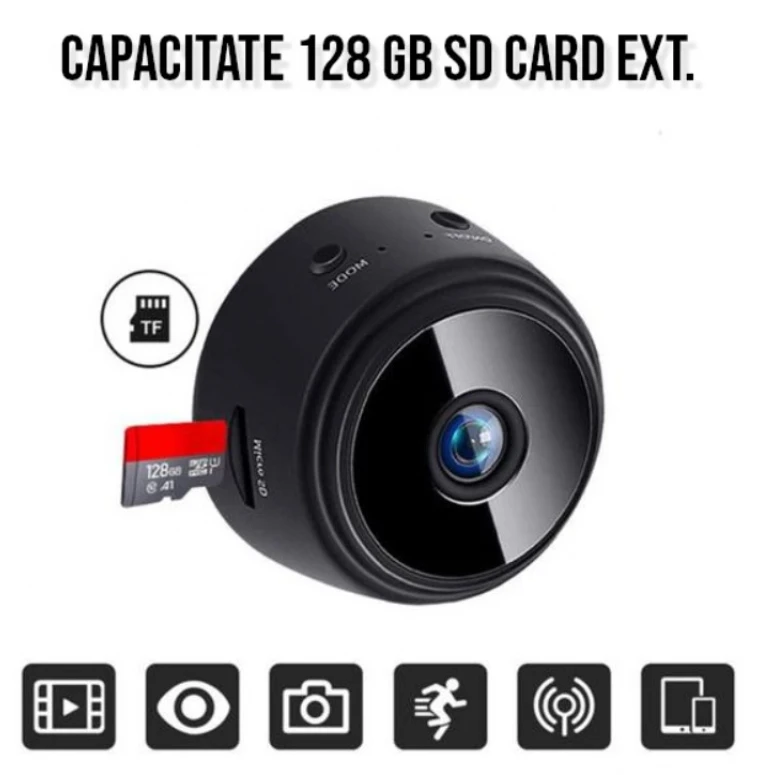 Camera fara fir, Wifi mini camera magnetica FULL HD 1080P