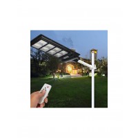 Lampa Solara LED 60W , Corp Iluminat cu Incarcare Solara Panou Fotovoltaic + telecomanda