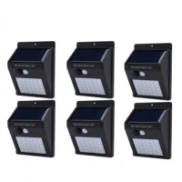  6 bucati x lampa solara cu proiector 30 leduri Kit complet iluminare exterior / curte  