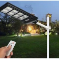 Lampa Solara 380 W LED profesionala, cu Incarcare Solara Panou Fotovoltaic + Telecomanda si suport metalic