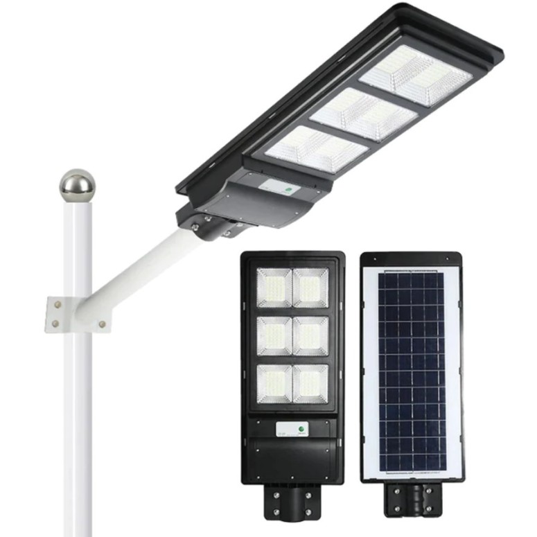 Lampa cu Incarcare Solara, 450W Proiector Iluminat cu Incarcare Solara Panou Fotovoltaic + telecomanda si suport