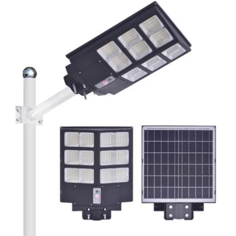 Lampa Solara Profesionala Stradala Dubla 480 LED 600 + suport metalic