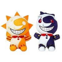 Set 2 jucarii de plus Sundrop Fnaf Clown Doll plus pufoase 25 CM jucărie Sundrop / Luna si soare din Freddy Five Nights