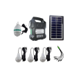 Kit Solar Portabil cu Lanterna LED, 3 Becuri, 1 Bec Disco, LED, Radio FM, 3000 mAh, USB, Bluetooth