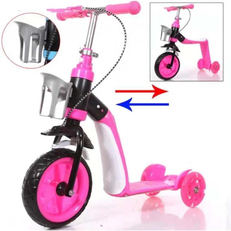 Trotineta / Bicicleta ROZ 2 in 1 reglabila pentru copii de 1-2 ani