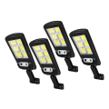 Set 4 Lampi Solare Stradale, 150 LED SMD, 90W, 6000K, Senzor de miscare si Senzor de lumina, Telecomanda inclusa