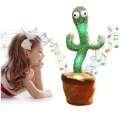 Set 2 jucarii interactive vorbitoare, imita tot ce spune copilul , Hamster GRI + Cactus Verde