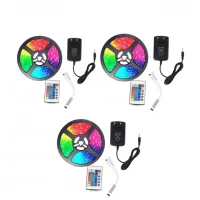  Set 3 Banda LED, RGB, 15M, Telecomanda, Controller, Transformator, Multicolor