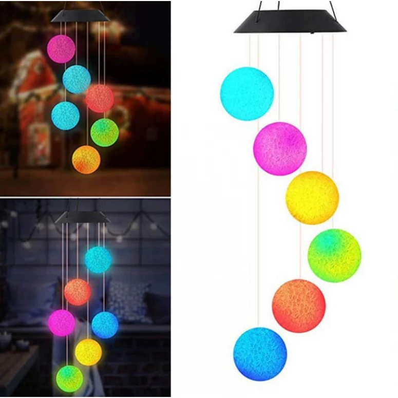 Lampă LED cu incarcare solara Whisp cu bile multicolore