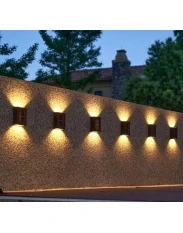 Set 8 lumini solare inteligente pentru scări, lampă solară pentru gard, forma Dreptunghi