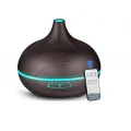 Difuzor Uleiuri Esentiale, 550 ml, Ambiental Home Onion ultrasonic cu telecomanda, Lemn inchis