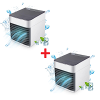 Racitor ventilator de aer 1+1 GRATIS conditionat portabil, USB, Lumina ambientala Arctic Air Gri