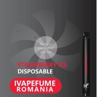 Tigara electronica de unica folosinta, 2% nicotina, 800 pufuri, Strawberry Ice Airflow IVapeFume