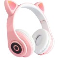 Casti Over-Ear Urechi pisica cu Lumini, Wireless , Bluetooth, Microfon, AUX IN SI MICROSD