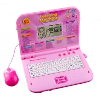 Laptop interactiv pentru copii,65 functii, ecran LCD, Roz