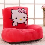 Fotoliu copii din plus cu spatar, design Hello Kitty